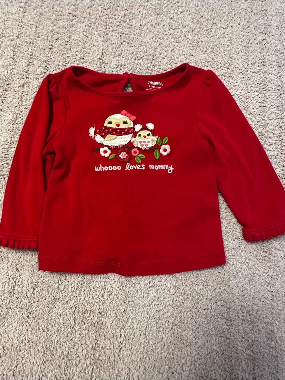 🦉 Vintage Gymboree Owl Holiday Top & Leggings Set 12-18M Christmas EUC